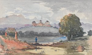 Observatório, Cidade do Cabo. A Residência de Sir J Maclear, c.1859-62 (aguarela) de George E.L.S. Sanford