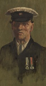 Retrato de G. Marshman, 62nd, c.1920 (óleo sobre painel) de George Edmund Butler