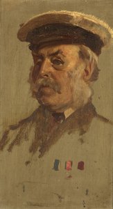 Retrato de J. Price, 28th, c. 1920 (óleo sobre painel) de George Edmund Butler