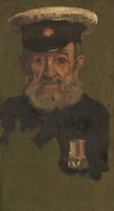 Retrato de J. Smith, 4th & R.A., c. 1920 (óleo sobre painel) de George Edmund Butler