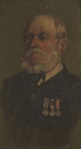 Retrato de T. Green, R.A., c. 1920 (óleo sobre painel) de George Edmund Butler