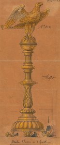 Desenhos executados para Jones e Willis, trabalhadores de metal e madeira e fabricantes de mobiliário de igrejas de Birmingham e Londres
