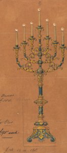 Desenhos executados para Jones e Willis, trabalhadores de metal e madeira e fabricantes de mobiliário de igrejas de Birmingham e Londres