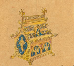 Desenhos executados para Jones e Willis, trabalhadores de metal e madeira e fabricantes de mobiliário de igrejas de Birmingham e Londres