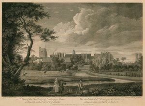 Uma visão do Palácio do Arcebispo de Canterbury em Lambeth, Surrey