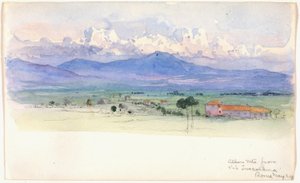 Montes Albanos a partir da Via Tuscolana, Roma de George Elbert Burr