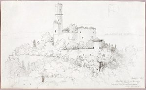 Castelo de Reichenberg, perto de St. Goarshausen de George Elbert Burr
