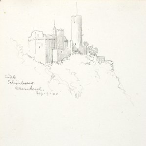 Castelo de Schönburg, Oberwesel de George Elbert Burr