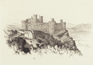Castelo Harlech, País de Gales de George Elbert Burr