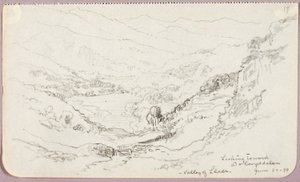 Vista para Dolwyddelan, Vale de Lledr de George Elbert Burr