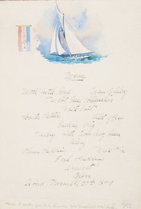 Ementa para um jantar nos EUA, Oxford de George Elbert Burr