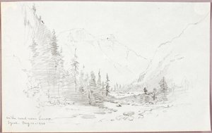 Na estrada perto de Landro, Tirol de George Elbert Burr