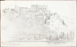 Rheinfels a partir de St. Goarshausen de George Elbert Burr