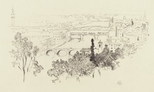 Esboço de Florença de George Elbert Burr