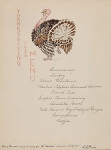 Menu de Ação de Graças de George Elbert Burr
