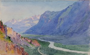 O Ródano do Caminho para Salvari Suíça, 1898.