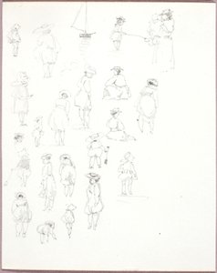 Sem título - Estudos de figuras da retaguarda de George Elbert Burr