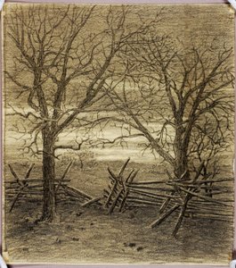 Sem título, desenho de transferência para novembro de George Elbert Burr