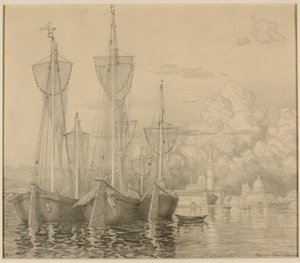 Barcos de pesca em Veneza de George Elbert Burr