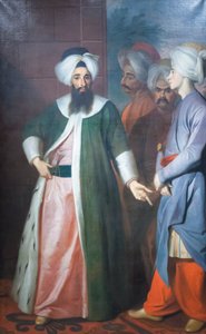 Kozbekci Mustafa Aga e a sua comitiva, c.1727 (óleo sobre tela)