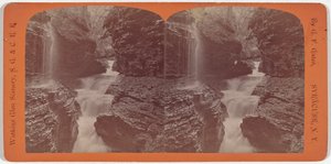 Cenário Watkins Glen, Rainbow Falls e Triple Cascades de George F. Gates
