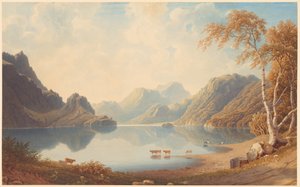 Um lago na Escócia de George Fennel Robson