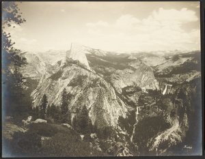 Parte de trás do Half Dome - Cataratas Vernal e Nevada de perto do Glacier Point - Yosemite