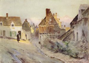 Uma rua antiga em Etaples de George Franck Nicholls