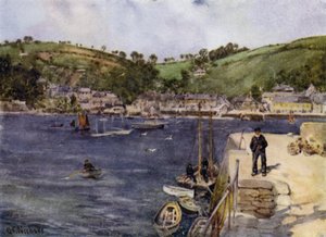 Flushing, a partir de Falmouth (cor litho) de George Franck Nicholls