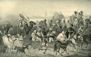Auxiliares nativos Correndo para Delhi, c1850s, 1901. de George Francklin Atkinson