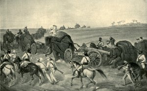 O avanço do trem de cerco para Delhi, 1857, 1901.