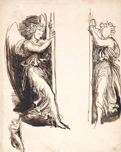 Estudos para os Anjos no Tribunal da Morte de George Frederic Watts