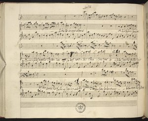 f.44v, pontuação de autógrafo de Handel