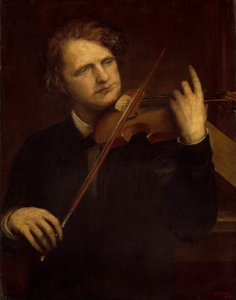 Um estudo à luz da lâmpada: Herr Joachim de George Frederick Watts