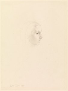 Estudo para o retrato de Emily Tennyson, 1862 de George Frederick Watts