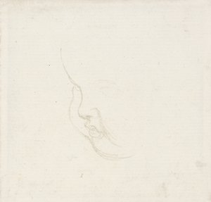 Estudo para uma cabeça de uma criança, c.1860 (grafite) de George Frederick Watts