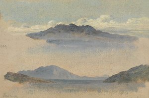 A ilha de Kos (óleo sobre papel) de George Frederick Watts