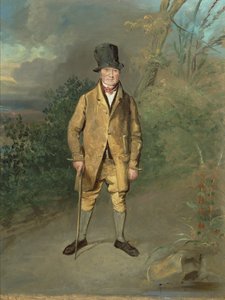 Retrato de um jardineiro de Bramham Park, Yorkshire, c.1822 (óleo sobre tela) de George Garrard