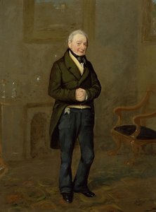 Retrato de um administrador doméstico de Bramham Park, Yorkshire, identificado como John Pollock (1769-1837), c.1822 (óleo sobre tela) de George Garrard