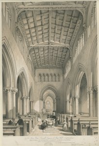 Stafford - Interior da Igreja de Santa Maria: litografia colorida, nd [c 1841]