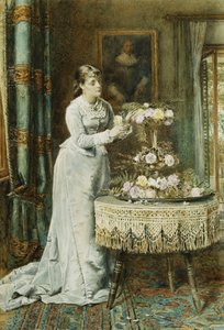 Arranjo de flores, 1878 de George Goodwin Kilburne