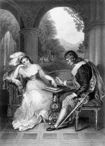 Ilustração de uma obra de George Gordon Byron (1788-1824), gravura, das Obras completas de Lord Byron de George Gordon Byron