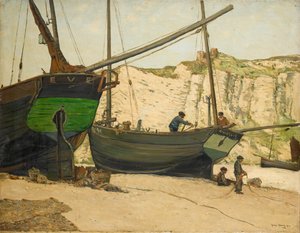 Hastings Luggers na praia de Hastings