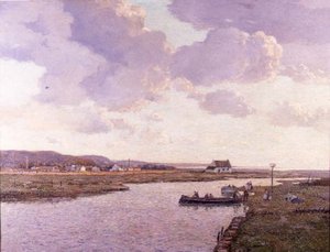 Rhyl Estuary, North Wales (óleo sobre tela)
