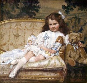 Retrato de Marjorie Cohen, 5 anos de idade de George Hall Neale