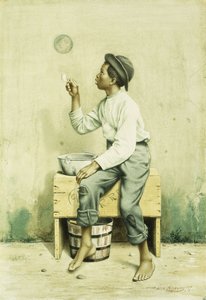 Bolhas de sopro do menino negro, 1887