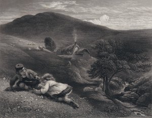 Ilustração para Auld Lang Syne por Robert Burns