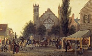 Night-Fall, Igreja de St. Thomas, Nova York, c.1835