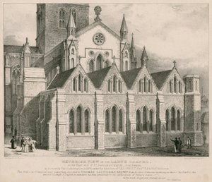 Vista exterior, de, a, capela ladye, em, a, leste, fim, de, st., Saviour&39;s, igreja, Southwark de George Hawkins