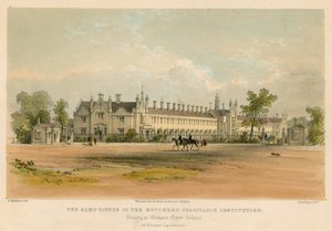 As Casas de Esmolas da Instituição Beneficente dos Carniceiros, erguidas em Walham Green, Fulham, Londres